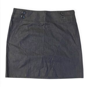 Loft Mini Skirt Womens 4 P (petite) Gray Work Wear